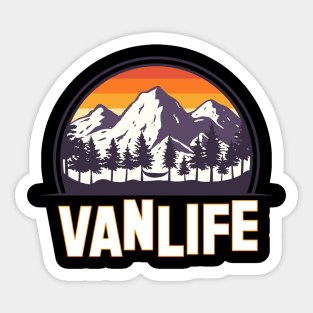 Retro Van I VanLife Camping & Mountains Sticker